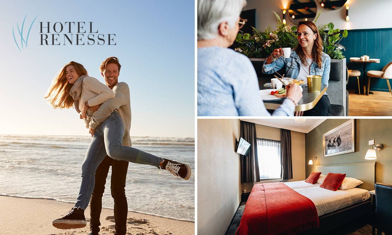 2 oder 3 Übernachtungen für 2 + Frühstück + Flasche Wein am Meer im Hotel Renesse
