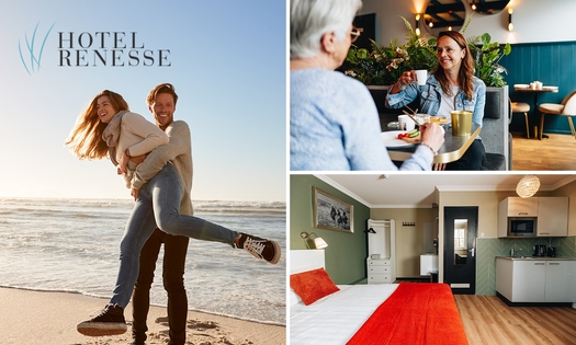 2 ou 3 nuits pour 2 + petit-déjeuner + bouteille de vin en bord de mer à l'Hotel Renesse
