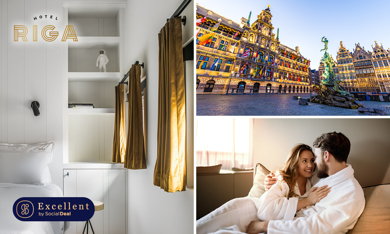 Overnachting voor 2 + ontbijt + late check-out in hartje Antwerpen