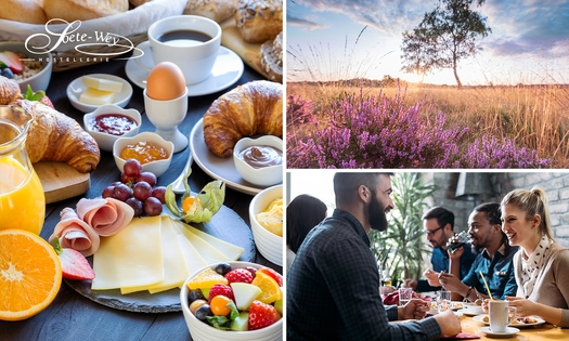 Luxe ontbijtbuffet + glas cava bij Hotel Soete Wey