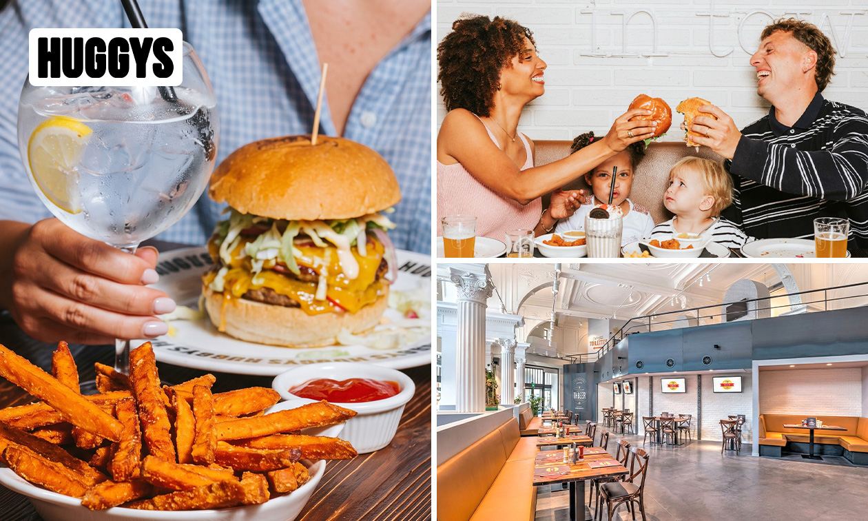 Menu burger en 2 ou 3 services au HUGGYS de Liège