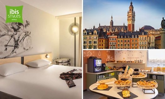 Nuit pour 2 ou 3 + petit-déjeuner + évtl. check-out tardif à proximité de Lille