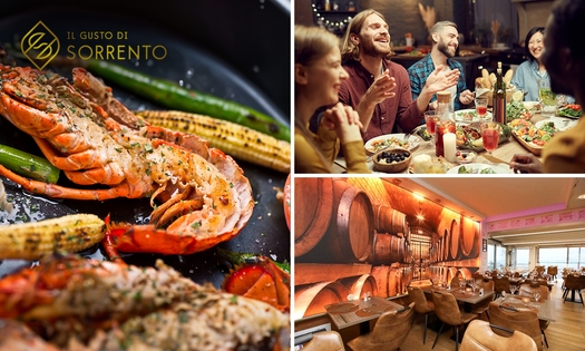 4-gangen kreeftdiner bij Il Gusto Di Sorrento