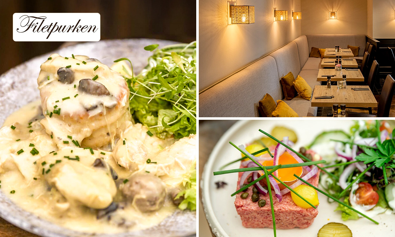 3-gangen keuzelunch of -diner bij In 't Filetpurken