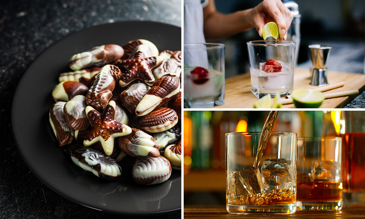 Gin- oder Rum- und Schokoladen Tasting (1-2 Pers.)