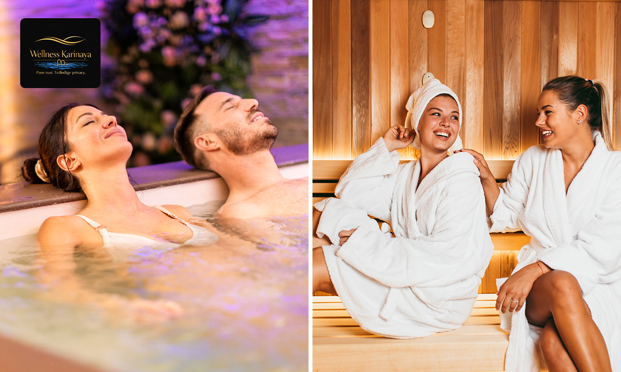 Privéwellness voor 2 personen (2 of 3 uur), evt. met ontbijt of koude en warme hapjes