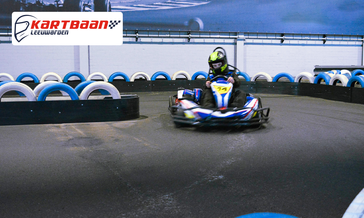 Karten (2 heats) bij Kartbaan Leeuwarden