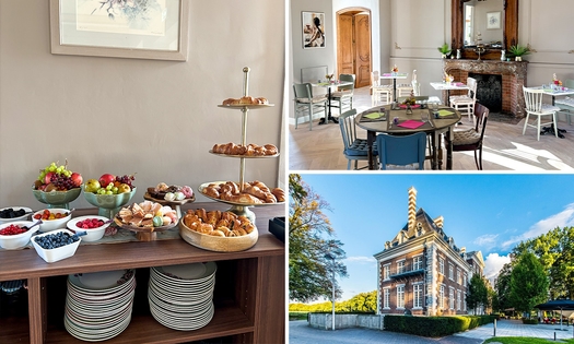 Luxe ontbijtbuffet bij Kasteel Pietersheim
