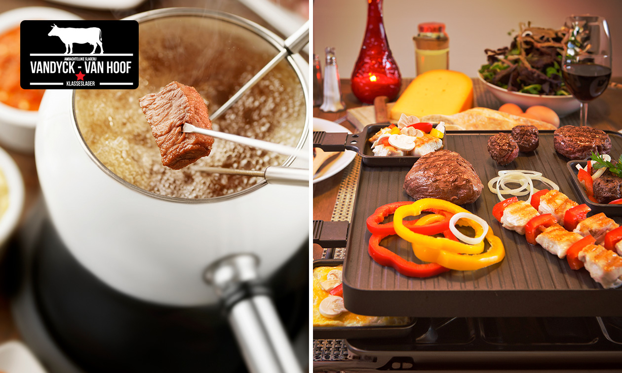 Gourmet- of fonduepakket voor afhaal (2 personen) van Klasseslager Vandyck - Van Hoof