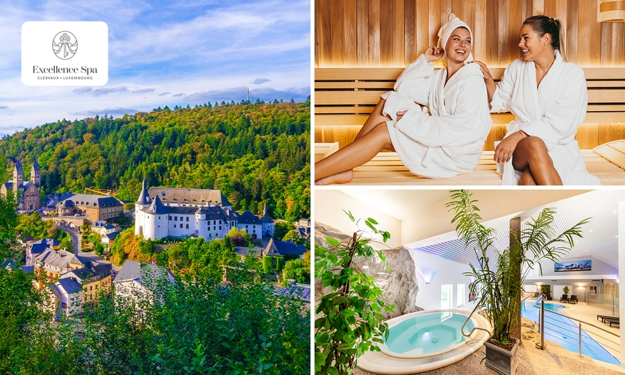 Overnachting voor 2 + toegang tot spa + late check-out + evt. ontbijt in Luxemburg