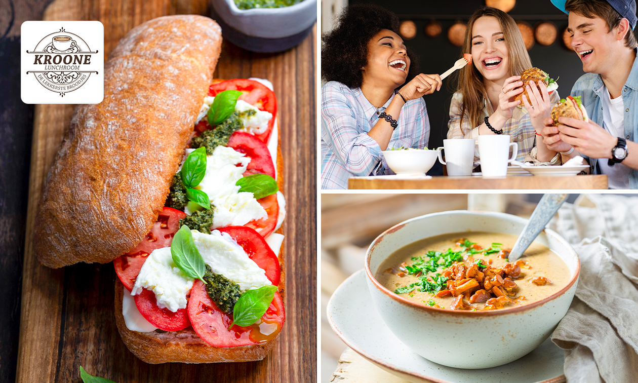2-gangen keuzelunch bij Kroone Lunchroom