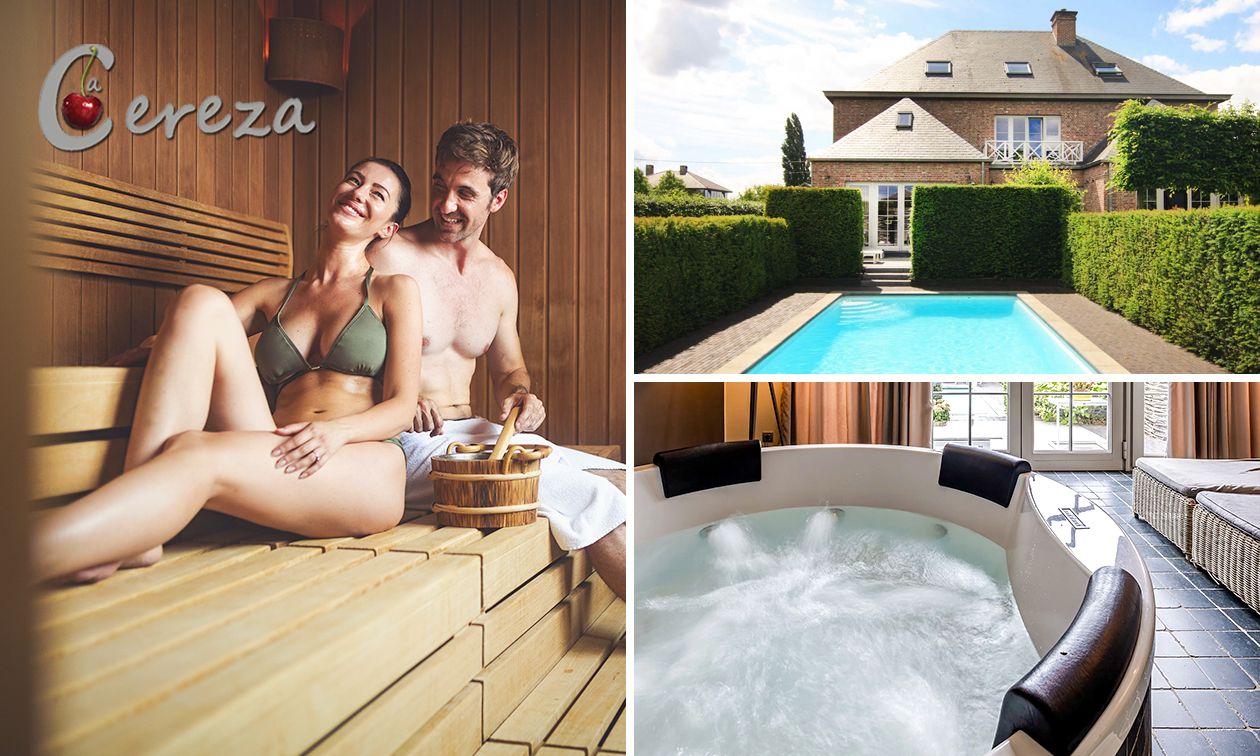 Luxe privéwellness voor 2 (2,5 uur) + buitenzwembad + wijn/bubbels + evt. tapas