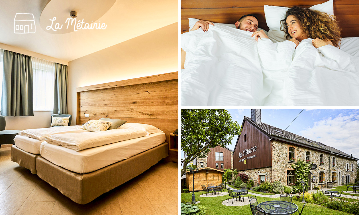 Overnachting voor 2 + ontbijt + late check-out in hotel La Métairie in Trois-Ponts