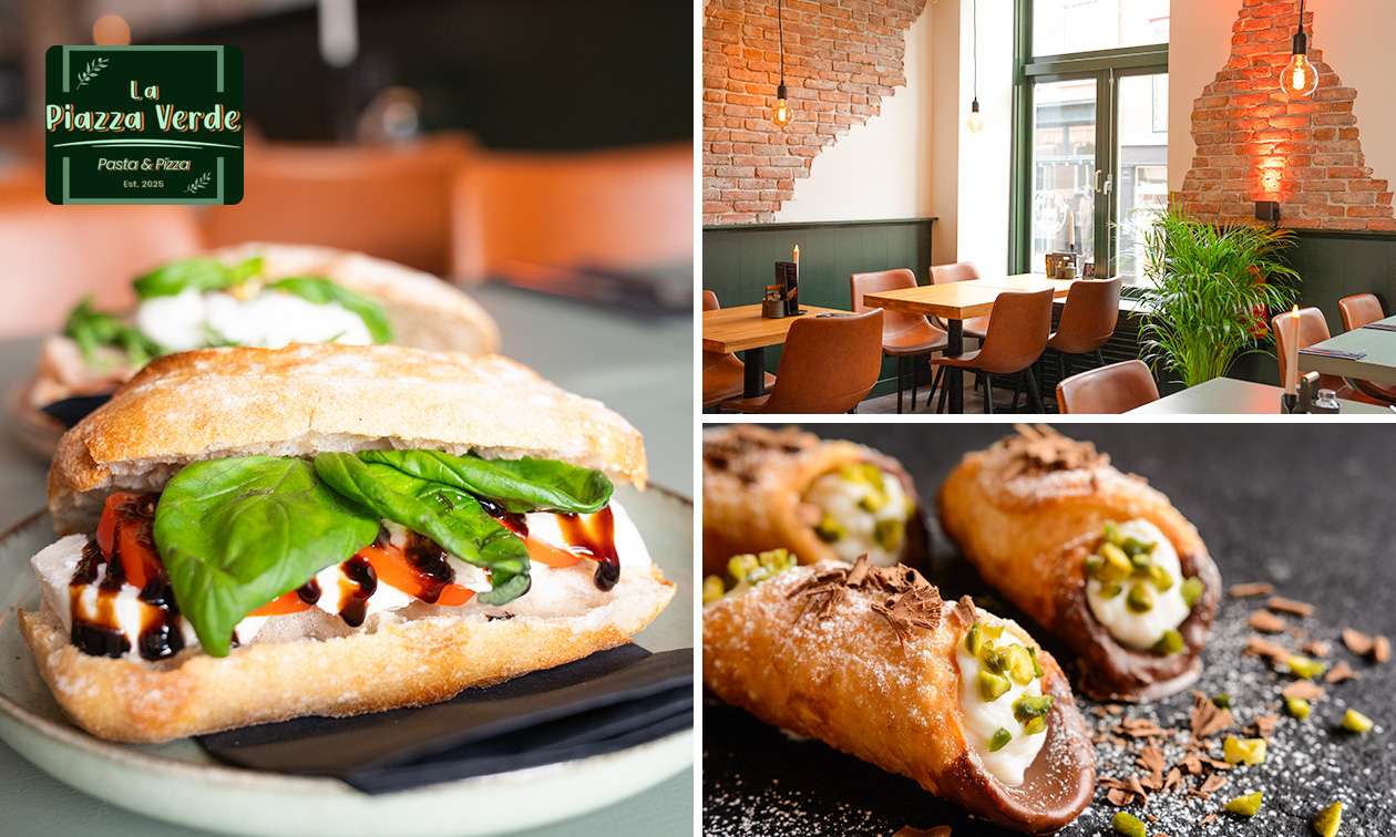 2-gangen keuzelunch bij La Piazza Verde in hartje Delft