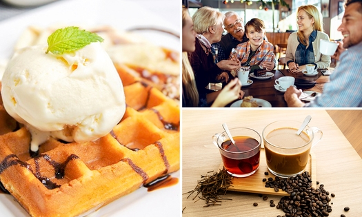 Pannenkoek of wafel naar keuze + warme drank naar keuze bij La Primavera Blankenberge