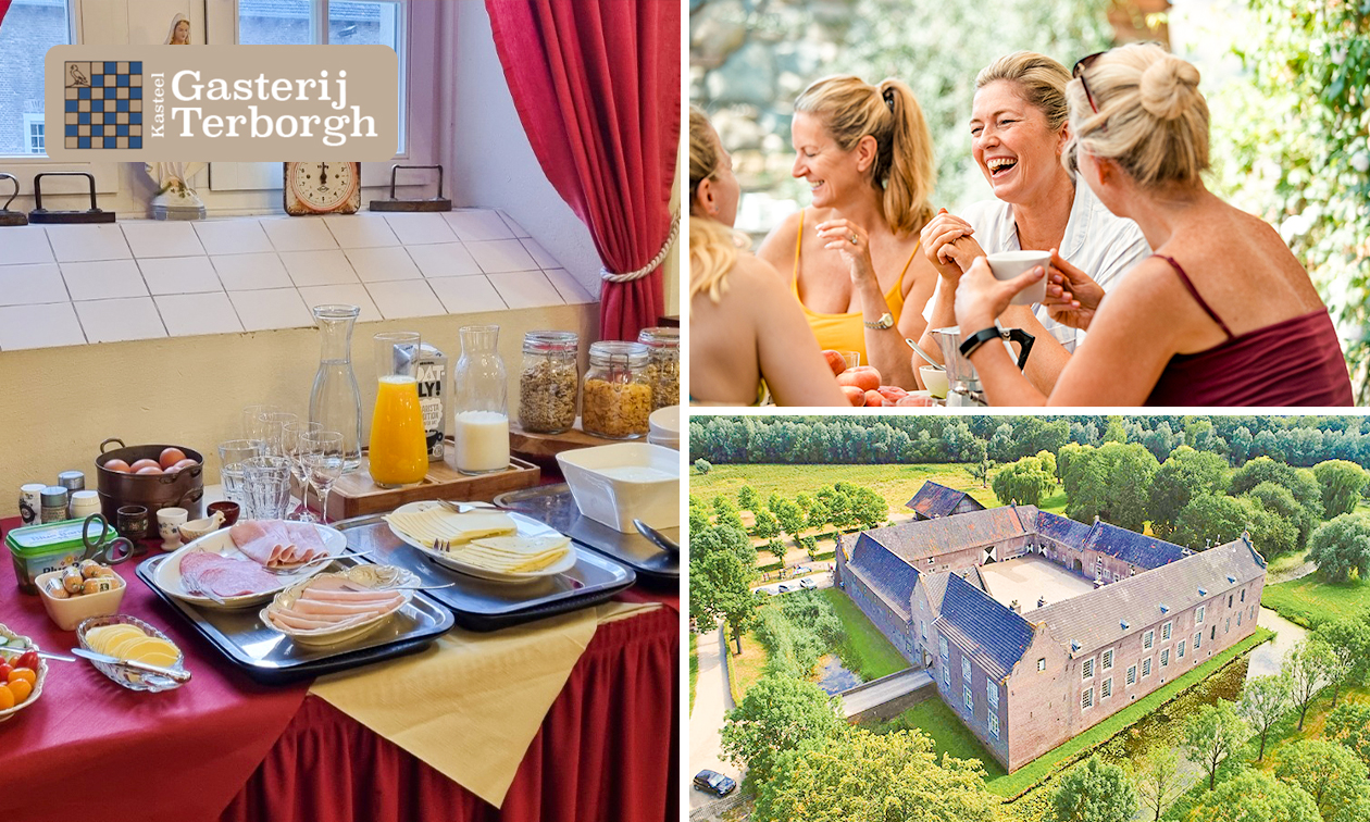 Uitgebreid ontbijtbuffet + evt. rondleiding bij Landgoed Kasteel Terborgh