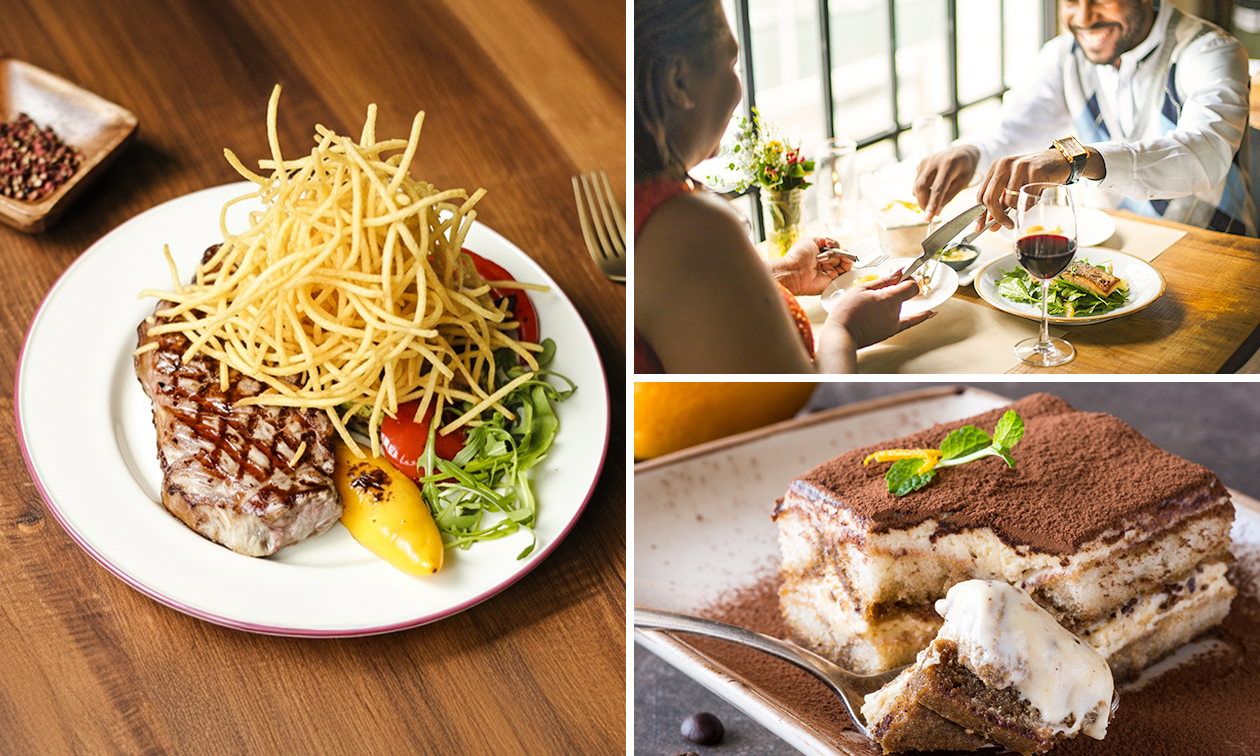 2-gangen keuzediner met steppegras bij Lava grill