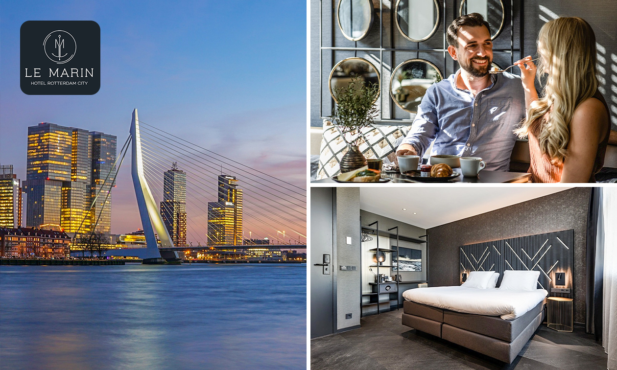 Luxuriöse Übernachtung für 2 + Frühstück + Cava in Rotterdam