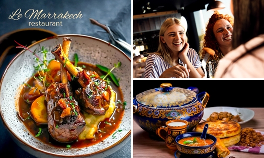 Dîner en 2 ou 3 services au choix au restaurant Le Marrakech