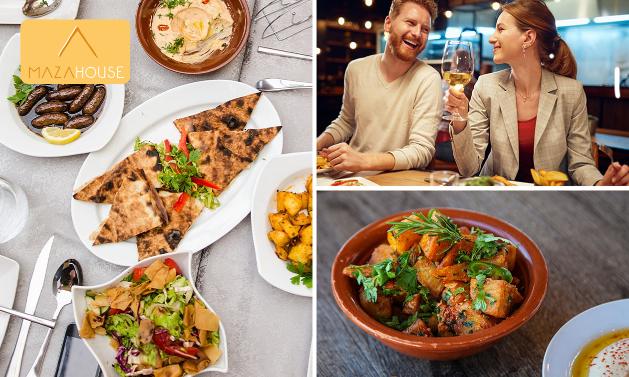 Menu libanais en 4 services au Maza House