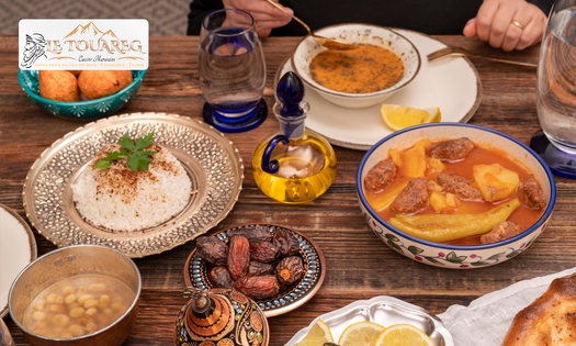 Menu oriental en 2 ou 3 services au choix au Touareg