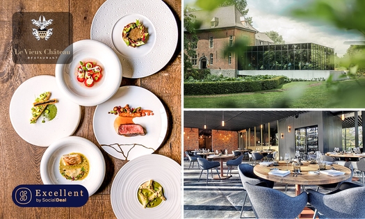 Menu gastronomique en 6 ou 7 services au restaurant Le Vieux Château