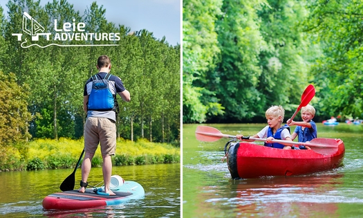Kayak (en duo), canoë ou stand up paddle (2h) sur la Lys