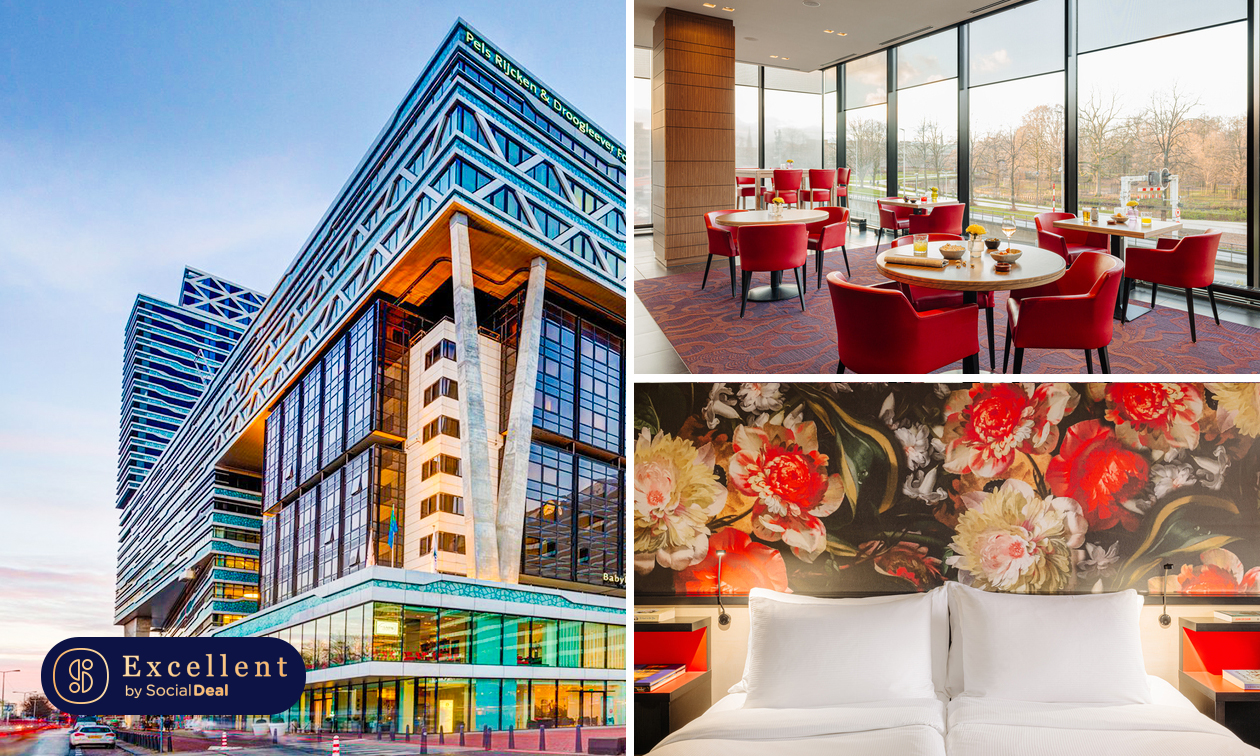 Overnachting voor 2 + ontbijt + late check-out in Den Haag