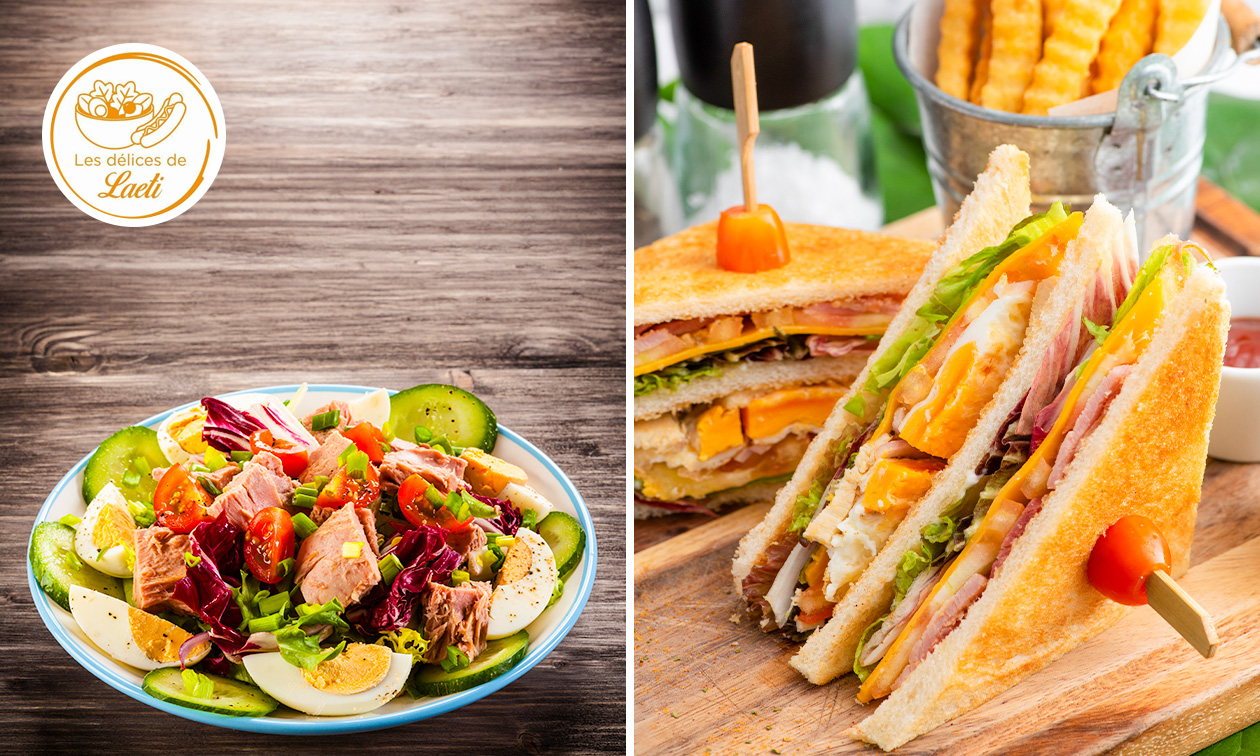 Lunch salade avec viande au choix + sandwich au coeur de Marche-en-Famenne