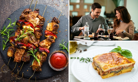 Menu en 3 services à la carte chez Les Vignes du Liban 