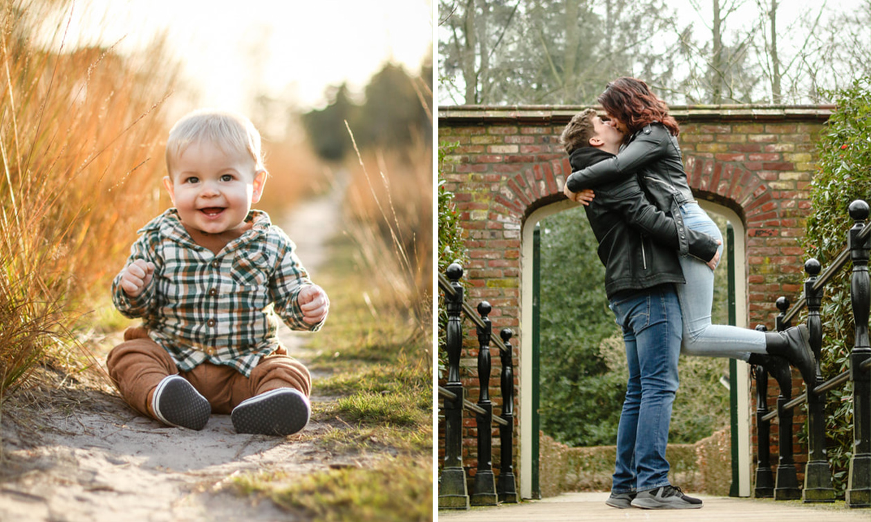 Portretfotoshoot op locatie (1 tot 4 personen) + 5 bewerkte foto's
