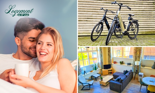 2 overnachtingen voor 2 + welkomstpakket + elektrische fietsen in Friesland