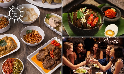 Complete Indonesische rijsttafel bij Lunchcafé Van 9 tot Zeven in hartje Delft