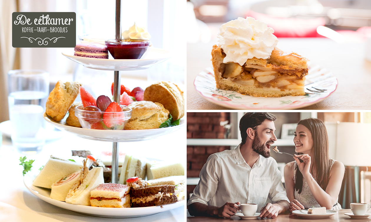 High tea of warme drank + appeltaart bij Lunchroom De Eetkamer