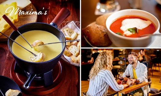 Kaasfondue met soep of nagerecht bij Maxima’s