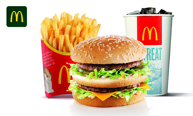 Bij McDonald's: een groot voordeelmenu