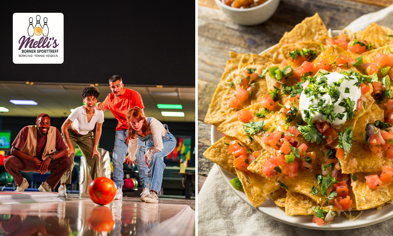 Bowling (2 Stunden) + Leihschuhe + Nachos mit Dip in Remscheid