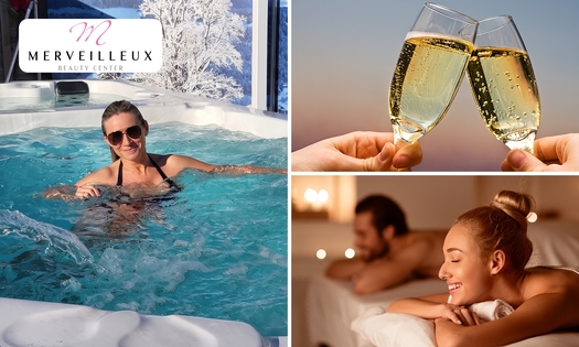 Privéwellness voor 2 personen (2 uur) + glaasje cava of duomassage (30 min)