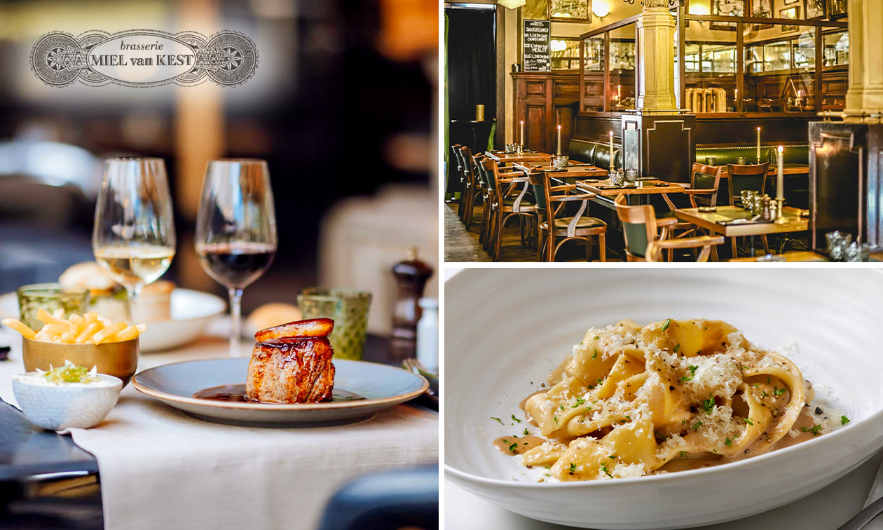 3-gangen keuzelunch of diner