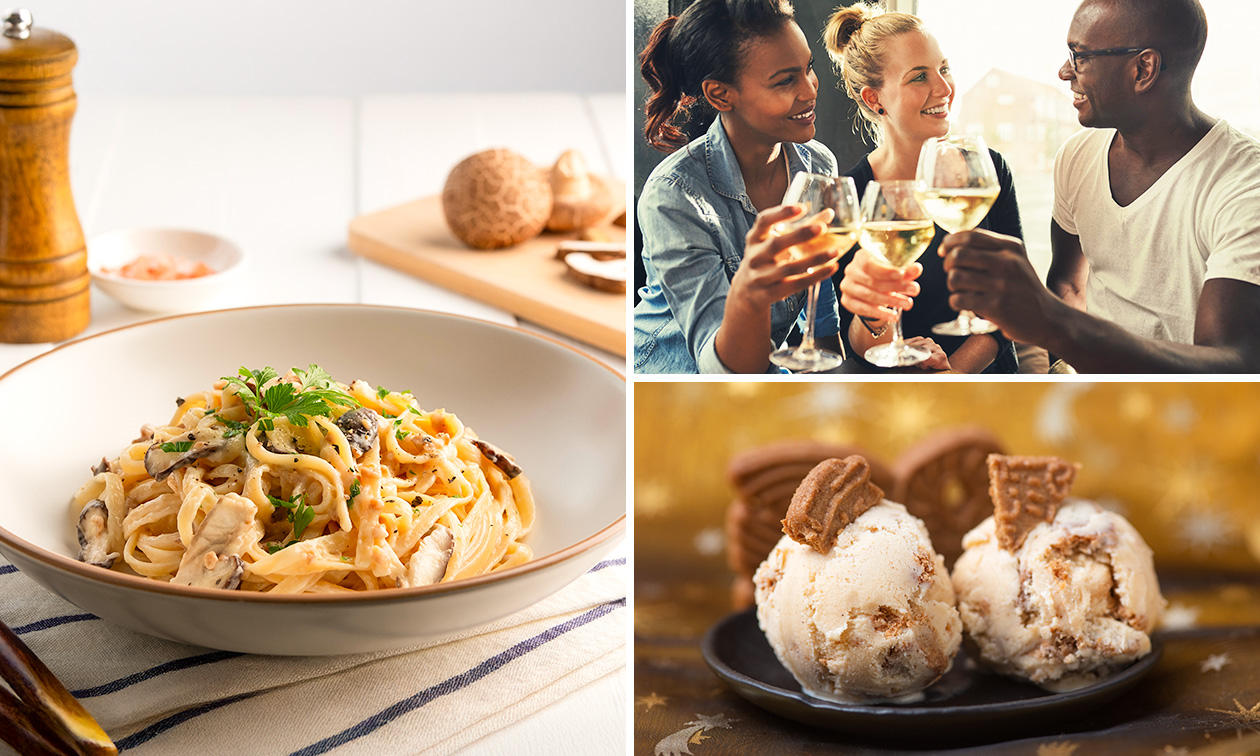 Menu pâtes en 2 services au choix chez Mine De Rien