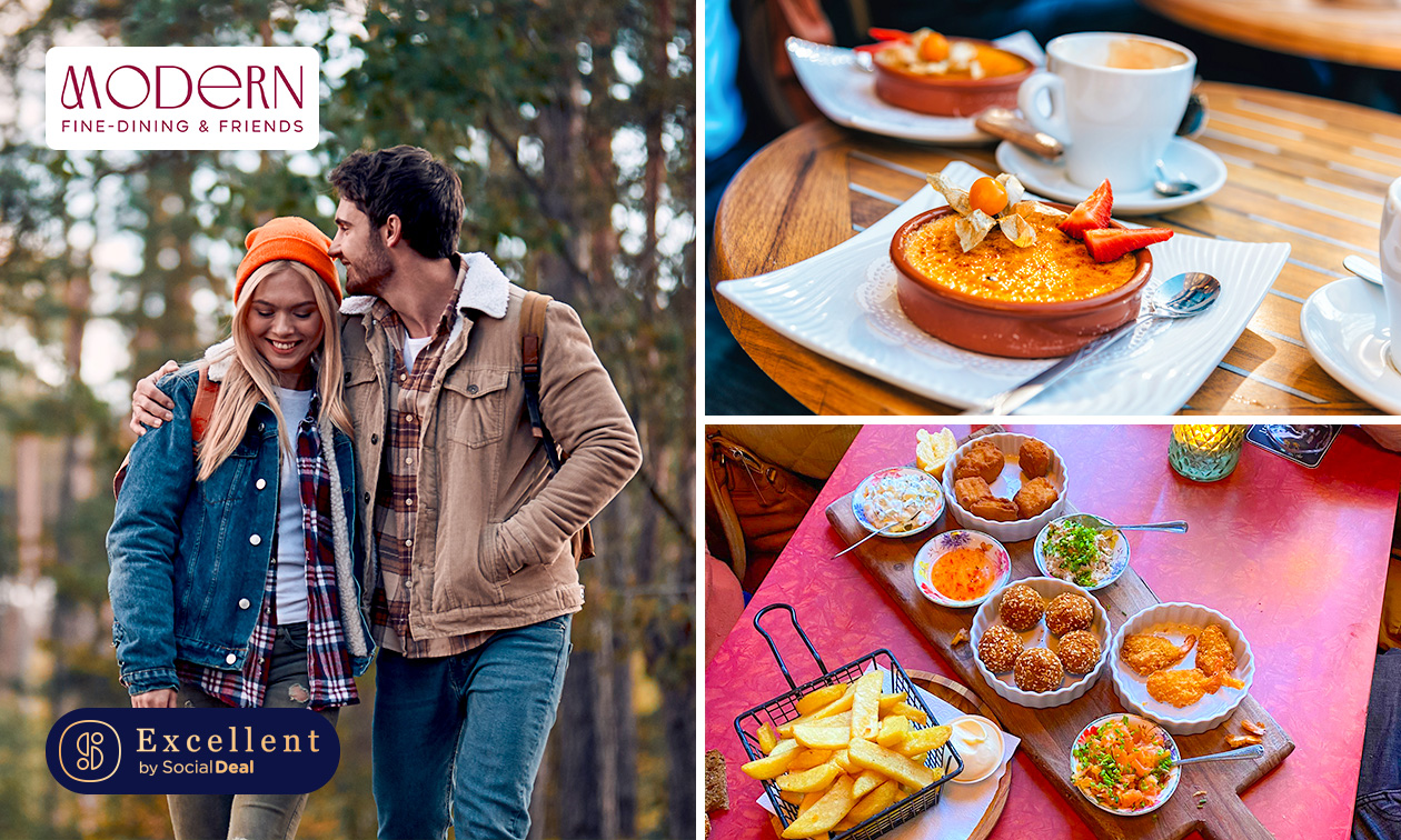 Wandelarrangement incl. warme drank en lunchplank bij Modern - Fine Dining & Friends