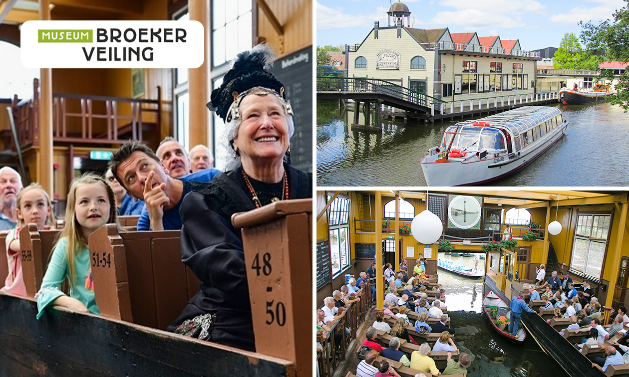 Entree Museum BroekerVeiling + rondvaart + drankje + gebak bij Museum BroekerVeiling