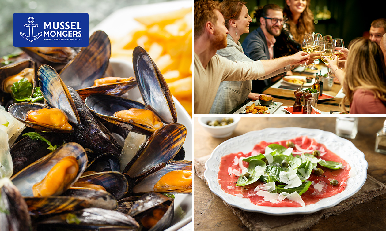 Menu moules en 3 services chez Mussel Mongers