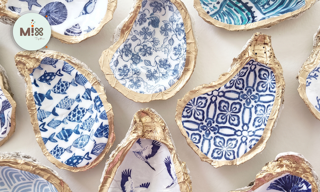 Workshop oesterschelpen decoreren + koffie/thee + lekkers