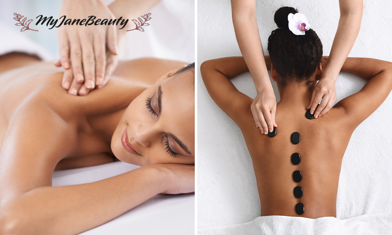 Ontspannings- of hotstonemassage (60 min) bij MyJaneBeauty Ontspannings- of hotstonemassage (60 min) bij MyJaneBeauty