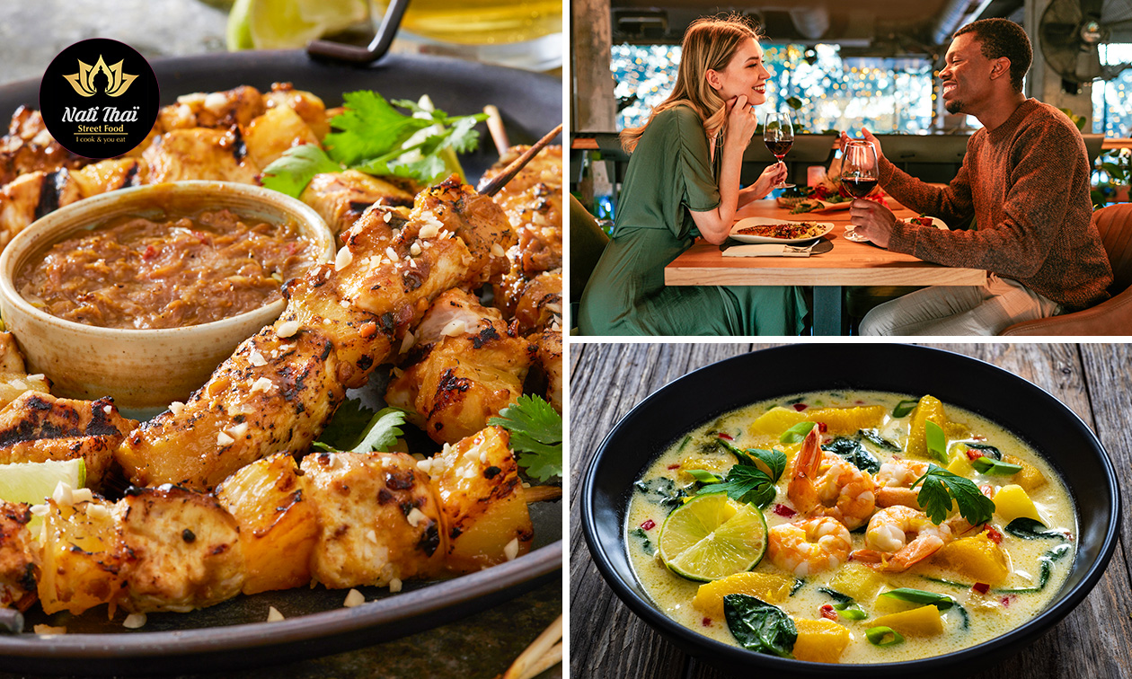 Menu thaï en 2 ou 3 services à la carte chez Nati Thaï Louvain La-Neuve