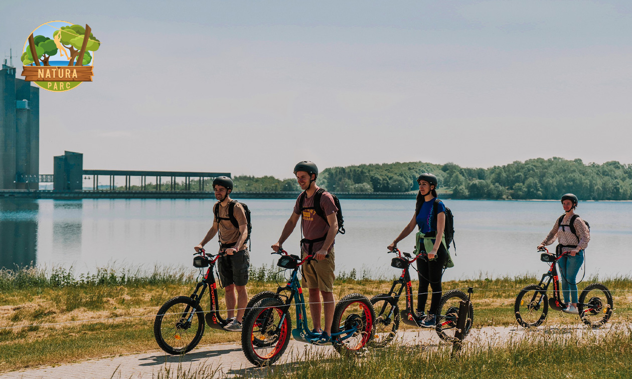 Parcours en trottinette électrique (60, 90 ou 120 min) aux lacs de l'Eau d'Heure