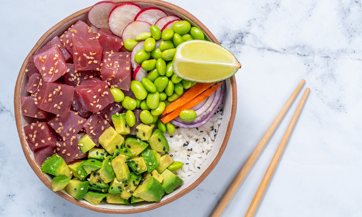 Pokébowl naar keuze bij New Edo Sushi