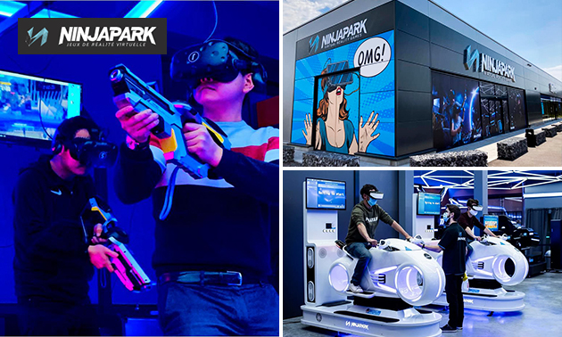 1 ou 2 heures de jeux de réalité virtuelle au Ninja Park