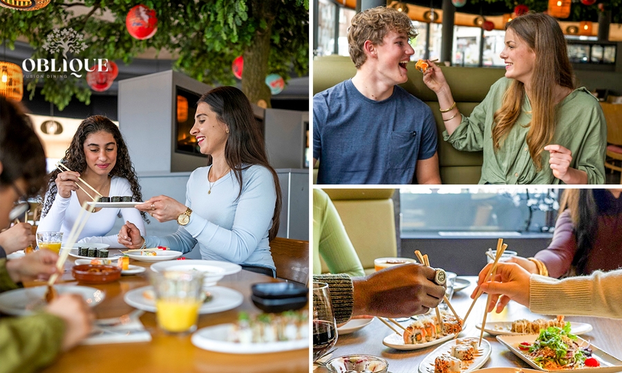 All-You-Can-Eat & Drink (2 of 2,5 uur) bij Oblique fusion dining in hartje Den Haag